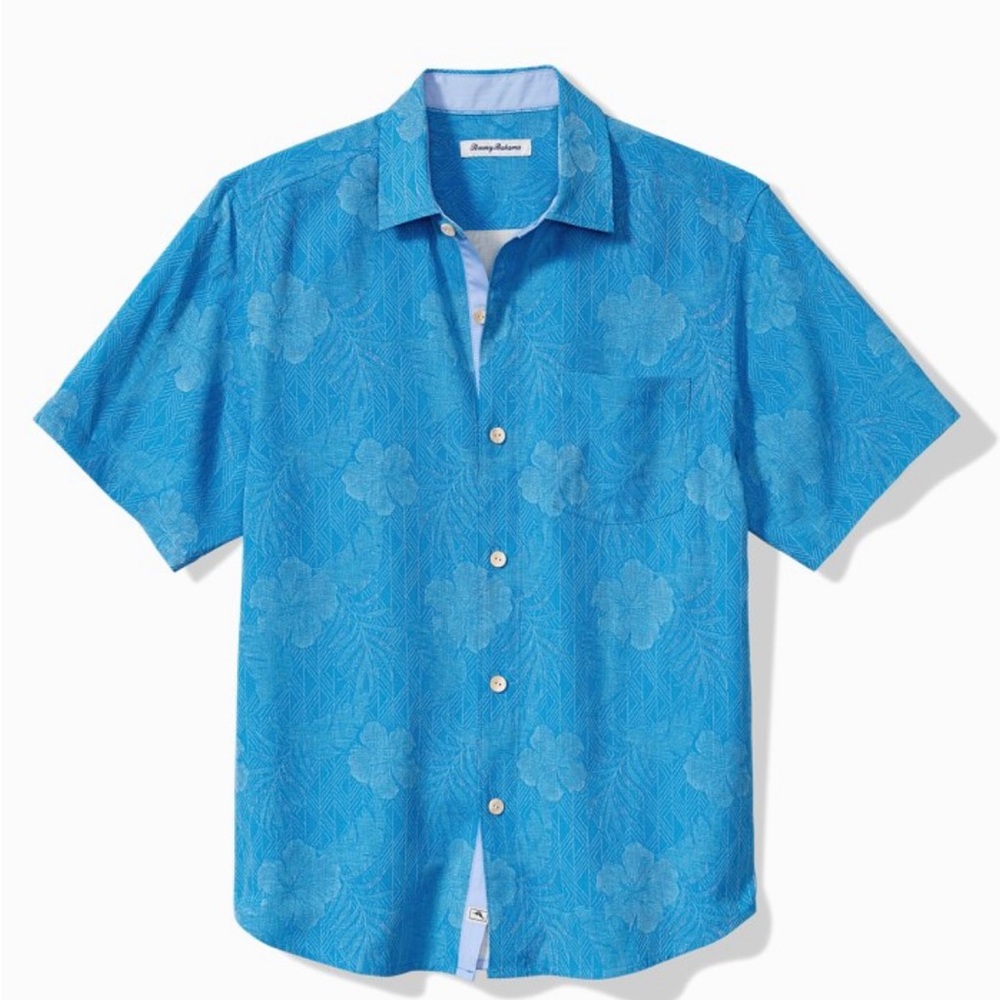 Tommy Bahama hibiscus jangle silk shirt